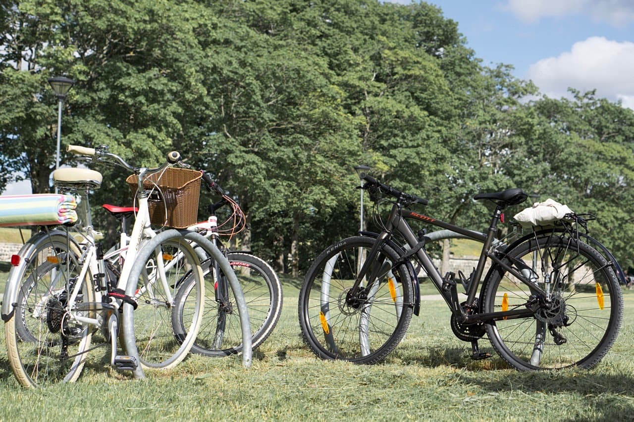 The most comfortable way to explore the city is by using bicycle. I brought my bicycle from Tallinn.