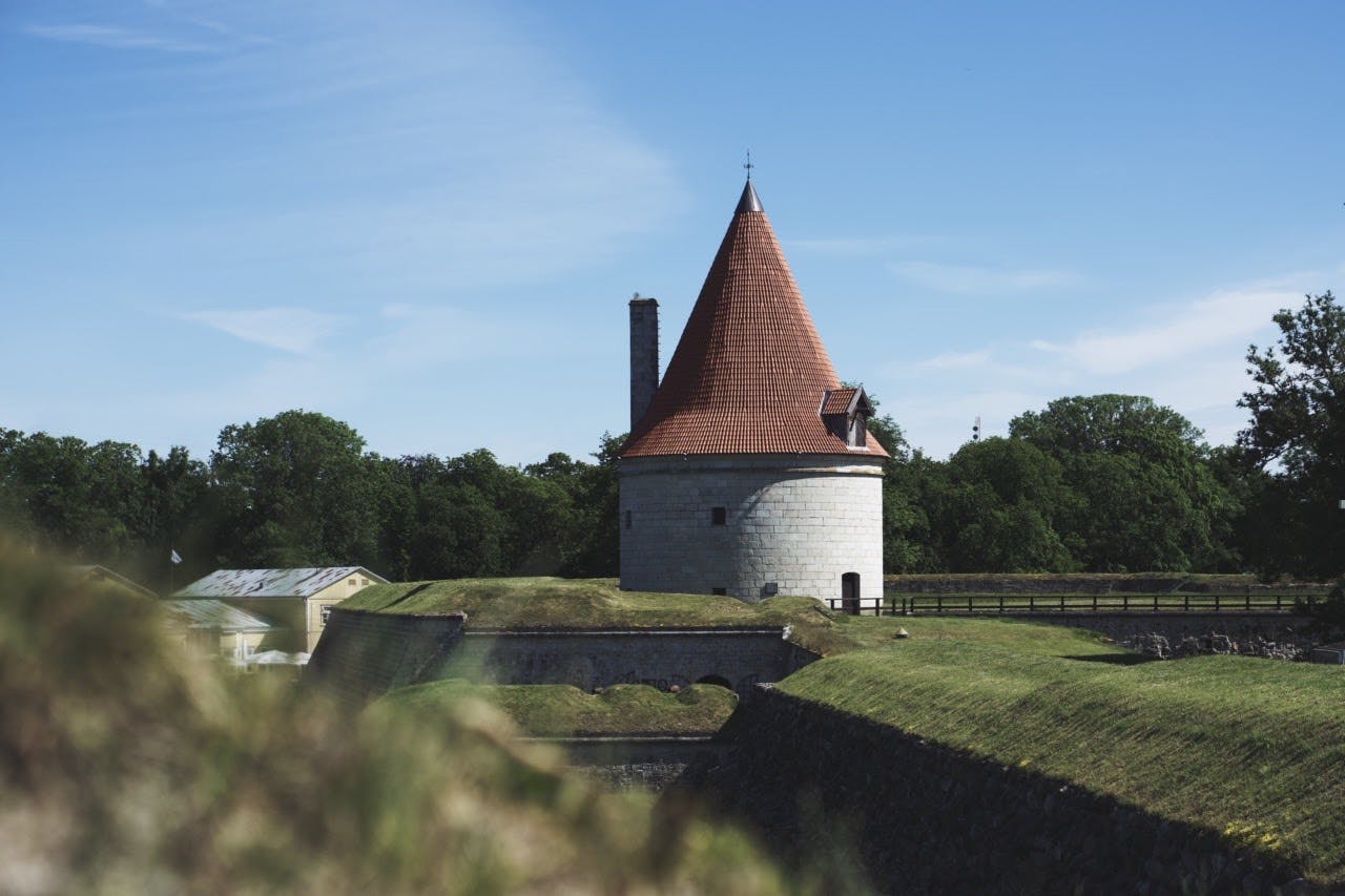 The canon tower of Kuressaare castle. It is located in the northern bastion.